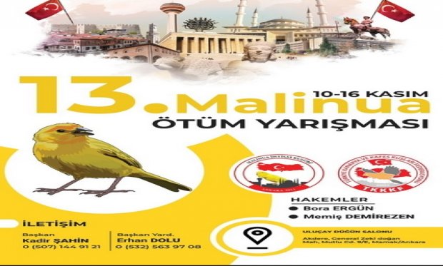 13. Malinua Ötüm Yarışması Ankara 2024